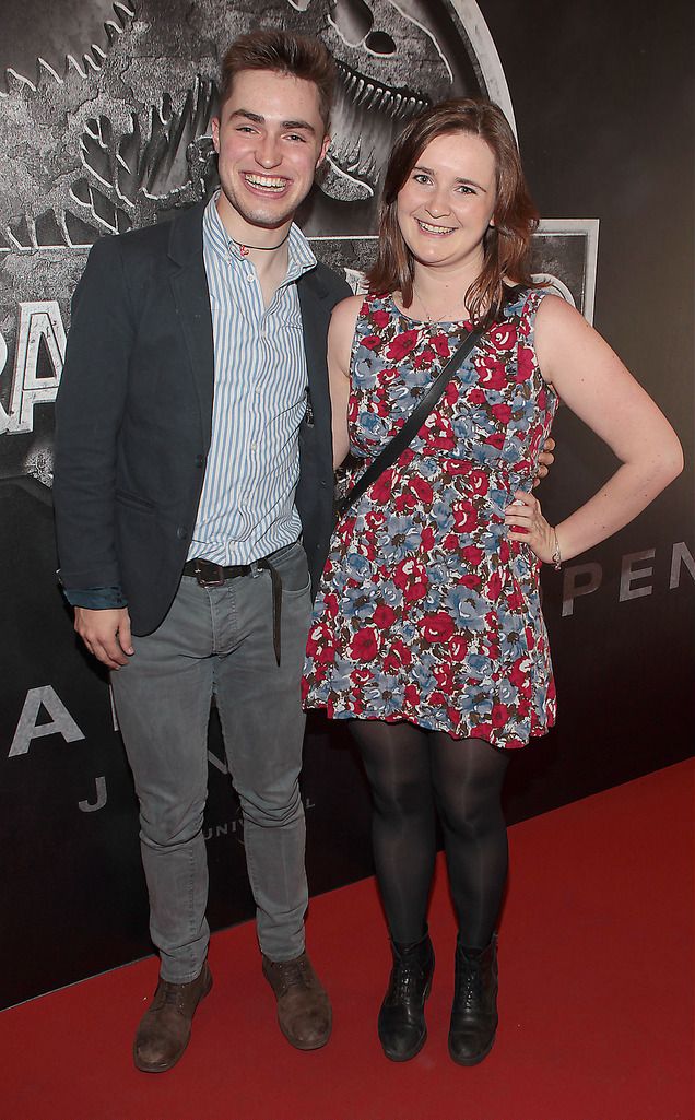Johnny Byrne and Anna Steel  at The Irish premiere screening of Jurassic World at The Savoy Cinema,O Connell Street,Dublin.Pic Brian McEvoy