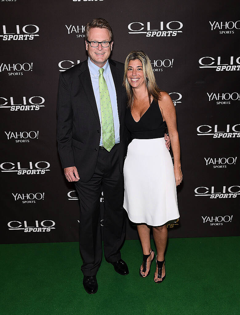 NEW YORK, NY - JULY 08:  Aaron Taylor,ESPN and Nicole Purcell, CLIO Awards president attend the 2015 CLIO Sports Awards at Cipriani 42nd Street on July 8, 2015 in New York City.  (Photo by Jamie McCarthy/Getty Images for CLIO Sports Awards)