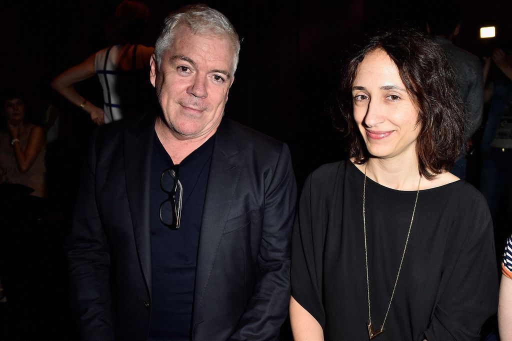 PARIS, FRANCE - JULY 05: Tim Blanks and Nicole Phelps attend the Atelier Versace show as part of Paris Fashion Week Haute Couture Fall/Winter 2015/2016 on July 5, 2015 in Paris, France.  (Photo by Pascal Le Segretain/Getty Images)
