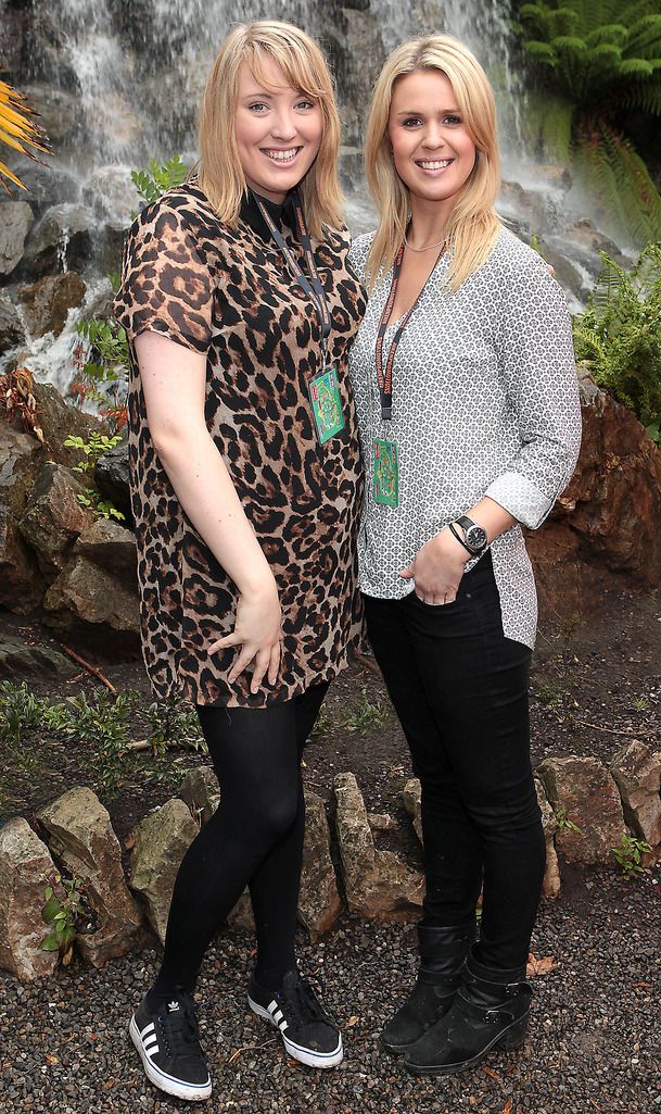 Jenny Lawlor and Louise O Riordan at the closing night of the Vodafone Comedy Festival at the Iveagh Gardens Dublin.Picture:Brian McEvoy.No Repro fee for one use