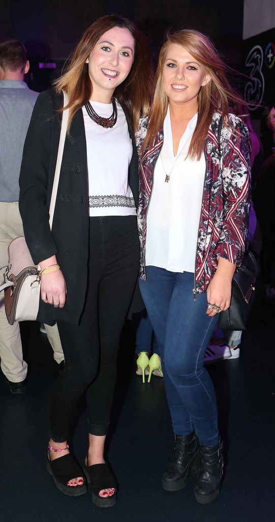 Michelle Nicole and Rachel Tat pictured at the launch of 3Plus,Three`s  exciting new rewards programme in Bar Neon, 3Arena on Thursday,25thJune.

Photo: Leon Farrell/Photocall Ireland