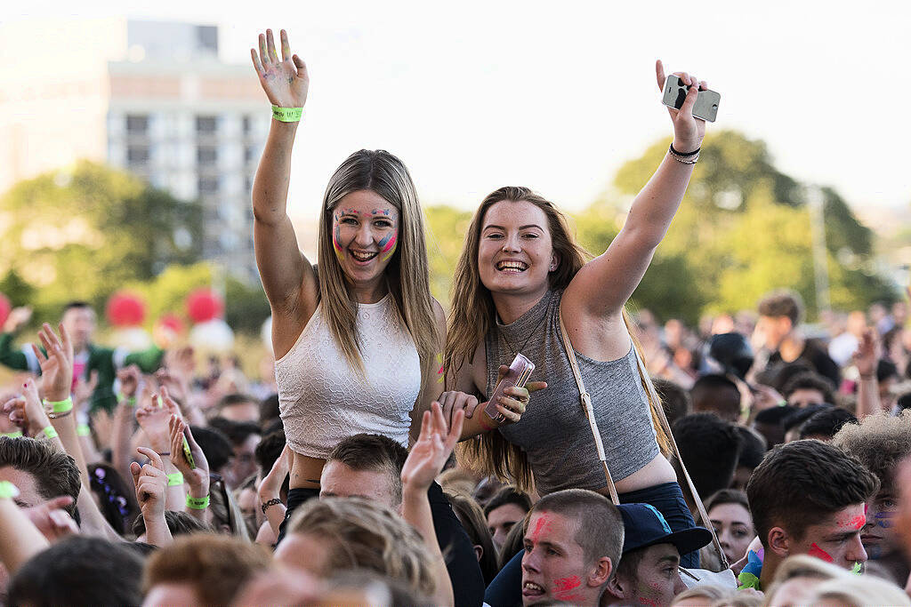 PLYMOUTH, ENGLAND - JULY 22:  Fans enjoy the MTV Crashes Plymouth concert at Plymouth Hoe on July 22, 2014 in Plymouth, England.  (Photo by Matthew Horwood/Getty Images for MTV UK)