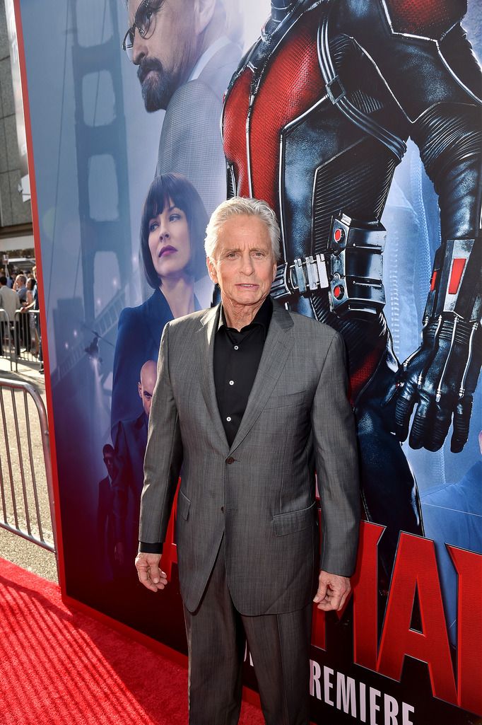 HOLLYWOOD, CA - JUNE 29:  Actor Michael Douglas attends the premiere of Marvel's "Ant-Man" at the Dolby Theatre on June 29, 2015 in Hollywood, California.  (Photo by Kevin Winter/Getty Images)