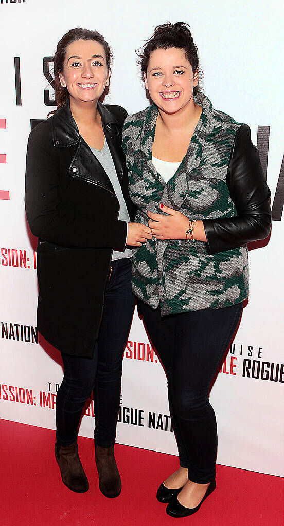 Louise McCluskey and Christine McAree at the Irish Premiere screening of Mission Impossible Rogue Nation at The Savoy Cinema Dublin..Picture Brian McEvoy.