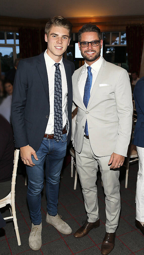 
Jay and Keith Duffy at the 2015 Marks & Spencer Ireland Marie Keating Foundation Celebrity Golf Classic  -photo Kieran Harnett
