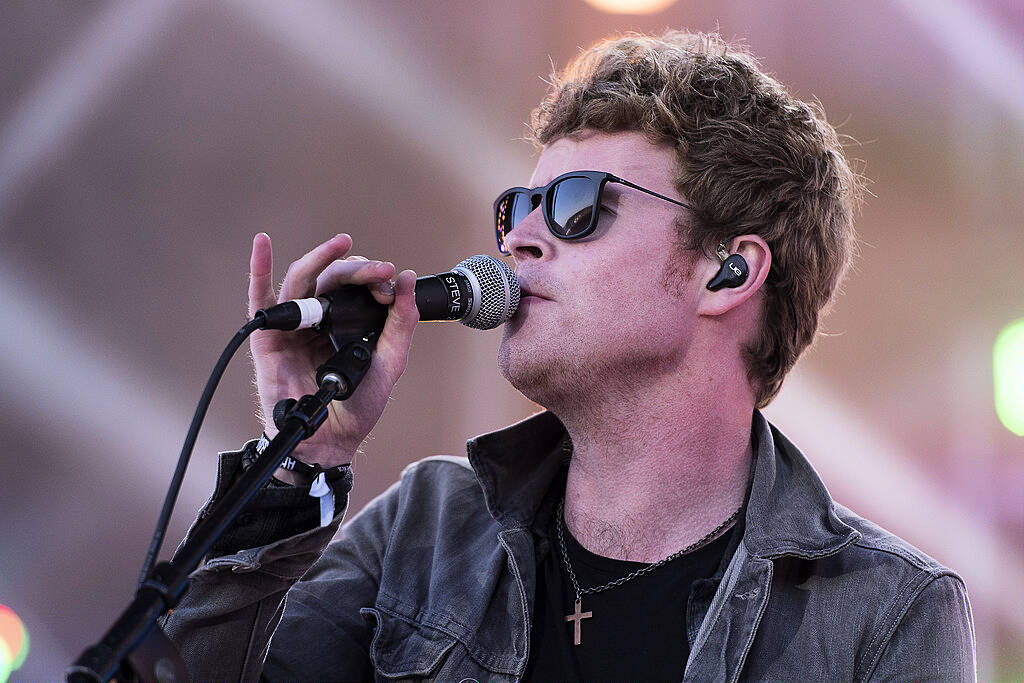 PLYMOUTH, ENGLAND - JULY 22:  Lead singer of Kodaline Steve Garrigan performs on stage during the MTV Crashes Plymouth concert at Plymouth Hoe on July 22, 2014 in Plymouth, England.  (Photo by Matthew Horwood/Getty Images for MTV UK)