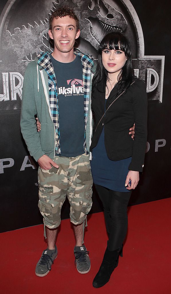 Josh Ryan and Emily Cleere  at The Irish premiere screening of Jurassic World at The Savoy Cinema,O Connell Street,Dublin.Pic Brian McEvoy.