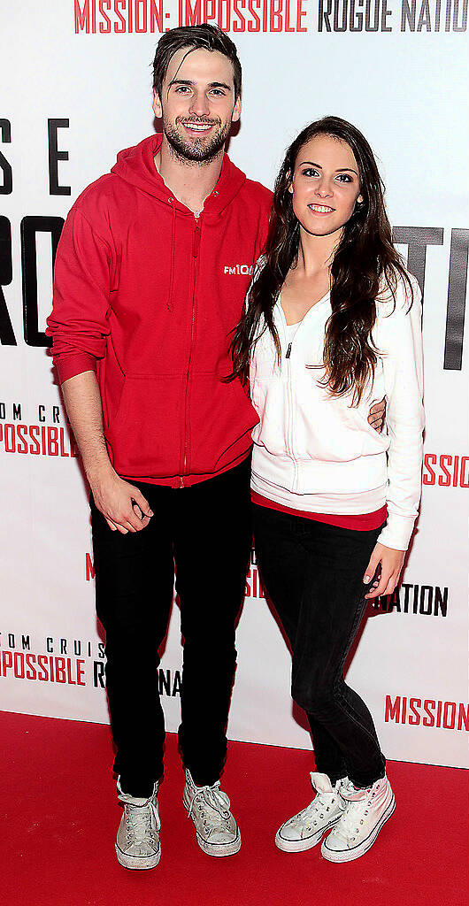 Conor Griffin and Rachel Griffin at the Irish Premiere screening of Mission Impossible Rogue Nation at The Savoy Cinema Dublin..Picture Brian McEvoy.