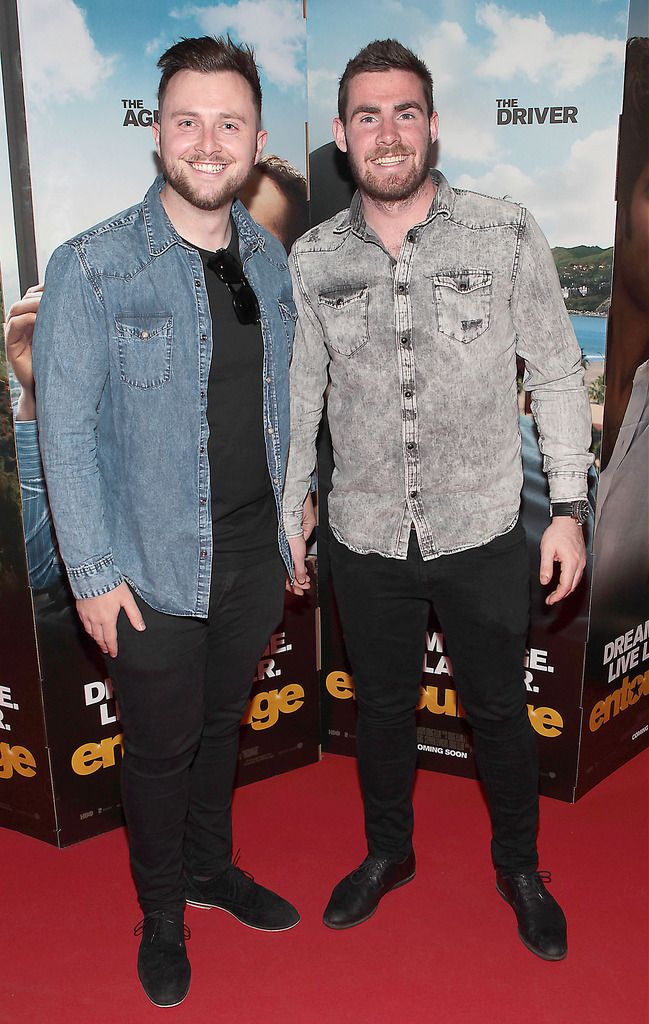 Stephen Cumiskey and Eoin O Rourke  pictured at The Irish premiere screening of  Entourage at The Savoy Cinema, Dublin..Picture:Brian McEvoy.