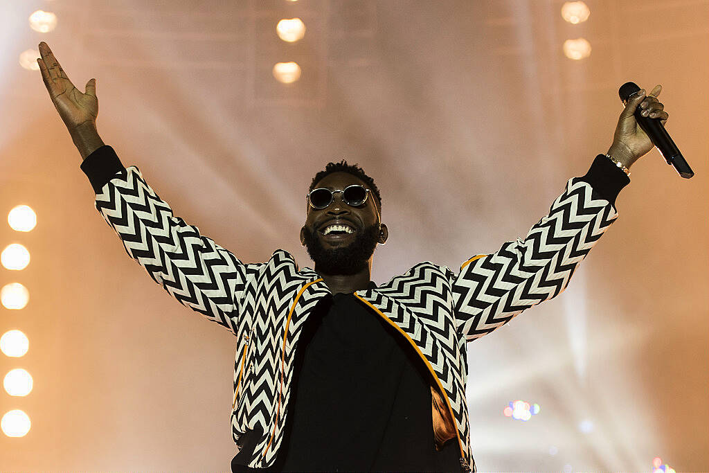 PLYMOUTH, ENGLAND - JULY 22:  Tinie Tempah performs on stage during the MTV Crashes Plymouth concert at Plymouth Hoe on July 22, 2014 in Plymouth, England.  (Photo by Matthew Horwood/Getty Images for MTV UK)