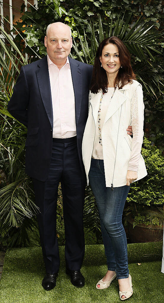 Ken and Emer O'Reilly Hyland at the Marks & Spencer Summer of Flavour event in Ely PLace-photo Kieran Harnett