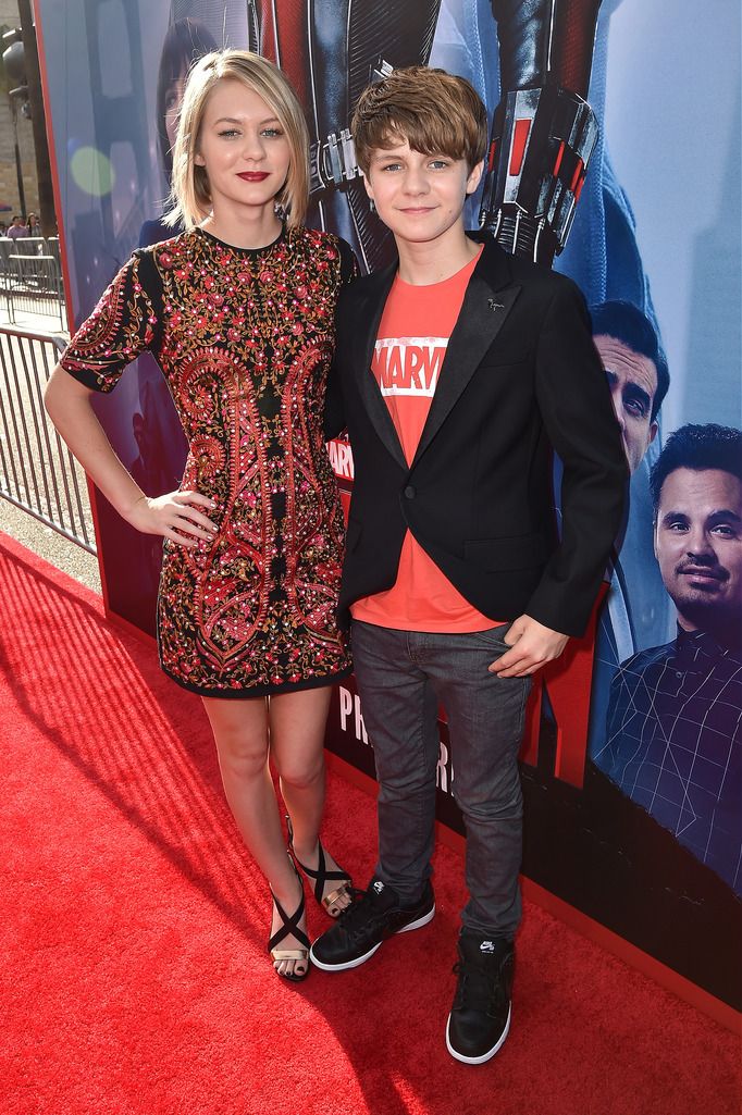 HOLLYWOOD, CA - JUNE 29:  Actors Ryan Simpkins (L) and Ty Simpkins attend the premiere of Marvel's "Ant-Man" at the Dolby Theatre on June 29, 2015 in Hollywood, California.  (Photo by Kevin Winter/Getty Images)