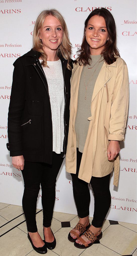 Tory Long and Anna Gilmer at the Clarins Mission Perfection launch at Number 10 Ormond Quay,Dublin..Picture:Brian McEvoy.