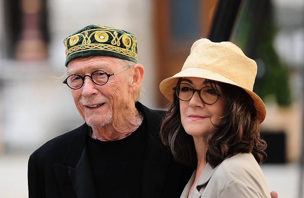 LONDON, ENGLAND - JUNE 03:  John Hurt and Anwen Rees-Myers attend the Royal Academy of Arts Summer Exhibition on June 3, 2015 in London, England.  (Photo by Stuart C. Wilson/Getty Images)