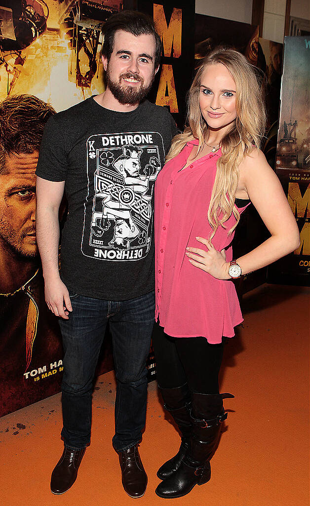 Niall Byrne and Lauren Kavanagh at the Irish Premiere screening of Mad Max:Fury Road at The Savoy Cinema Dublin..Picture:Brian McEvoy.