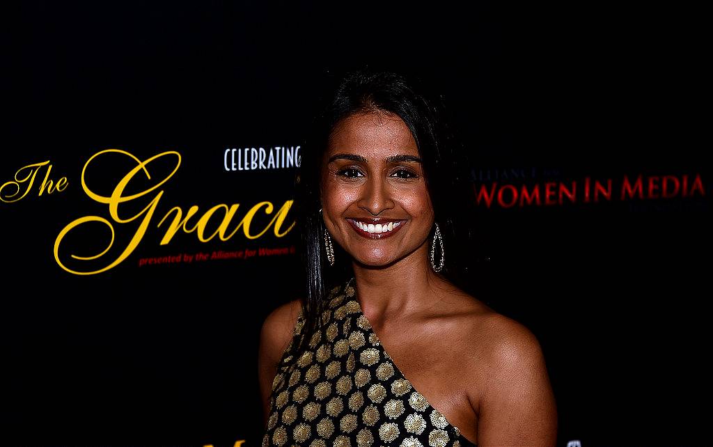 Announcer Noopur Agarwel poses on arrival for the 40th anniversary of the Gracies Awards in Beverly Hills, California on May 19, 2015, presented by The Alliance for Women in Media.   AFP PHOTO / FREDERIC J. BROWN        (Photo credit should read FREDERIC J. BROWN/AFP/Getty Images)