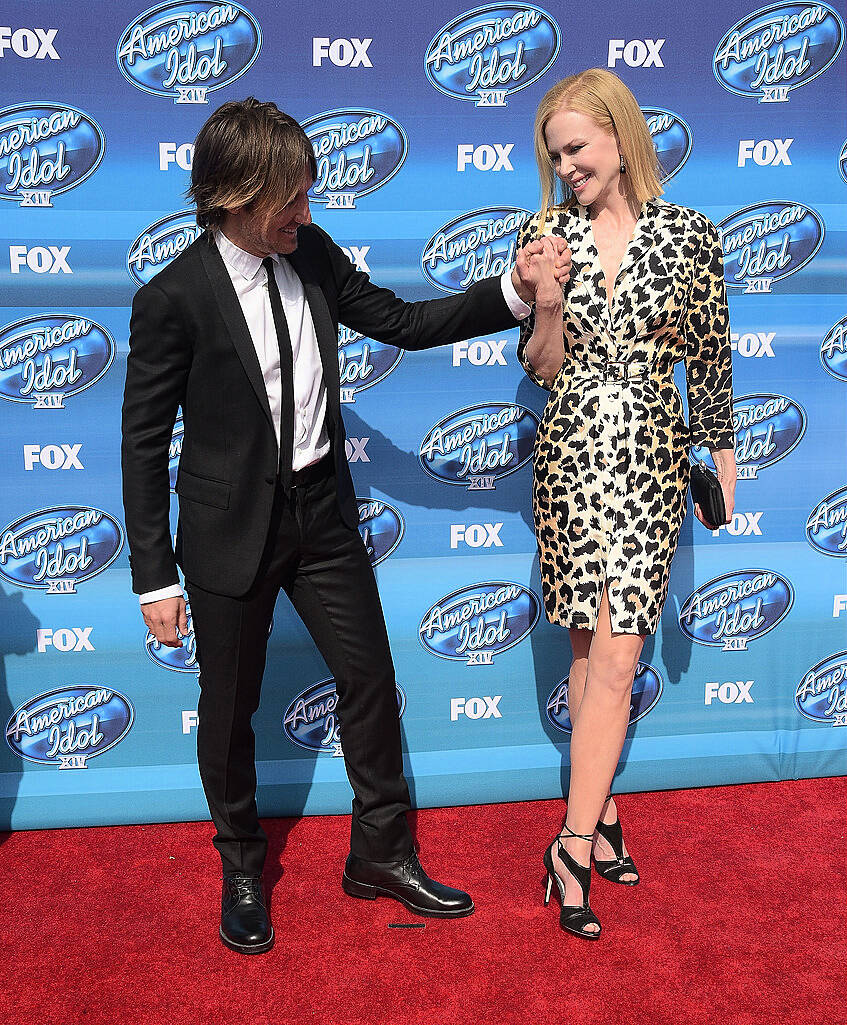 HOLLYWOOD, CA - MAY 13:  Keith Urban and Nicole Kidman attend the "American Idol" XIV Grand Finale event at the Dolby Theatre on May 13, 2015 in Hollywood, California.  (Photo by Jason Kempin/Getty Images)