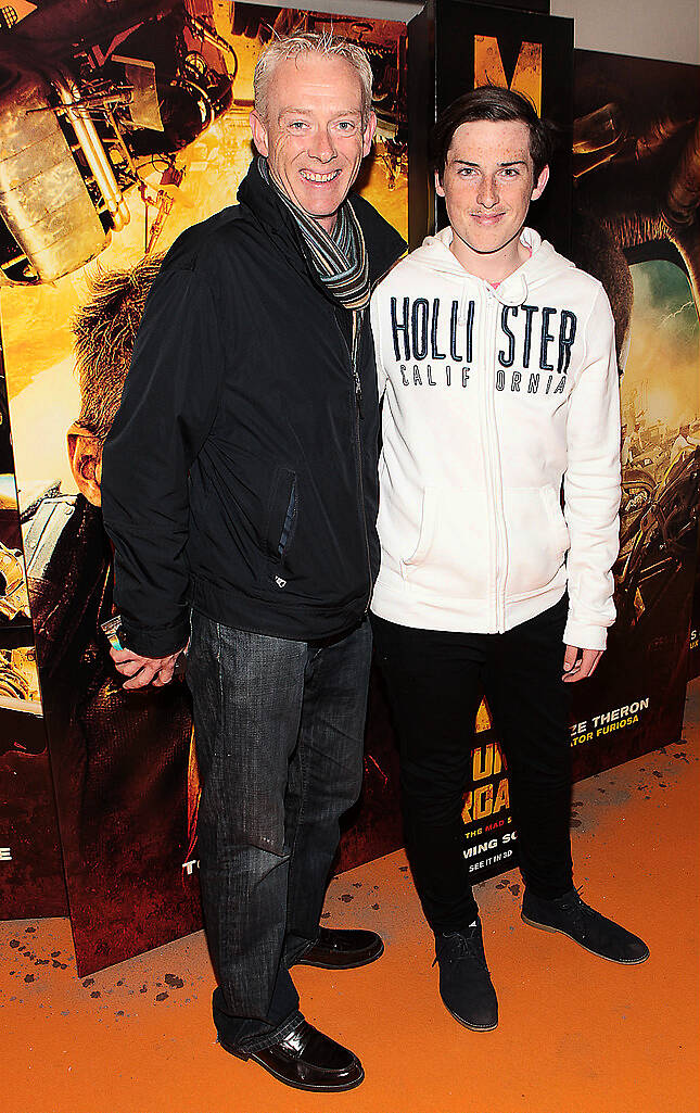 John McLaughlin and Cathal McLaughlin at the Irish Premiere screening of Mad Max:Fury Road at The Savoy Cinema Dublin..Picture:Brian McEvoy.