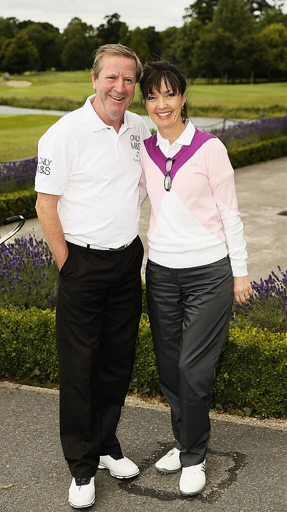 Ronnie and Elaine Whelan at the 2015 Marks & Spencer Ireland Marie Keating Foundation Celebrity Golf Classic  -photo Kieran Harnett