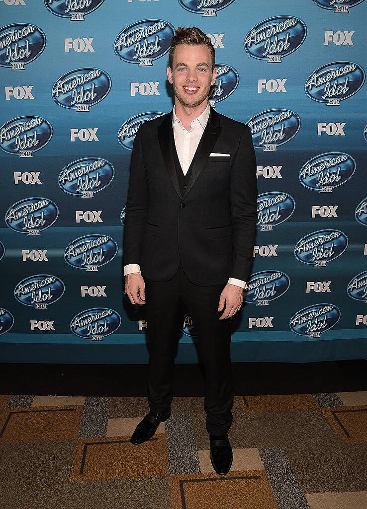 HOLLYWOOD, CA - MAY 13:  Clark Beckham attends the "American Idol" XIV Grand Finale event at the Dolby Theatre on May 13, 2015 in Hollywood, California.  (Photo by Jason Kempin/Getty Images)