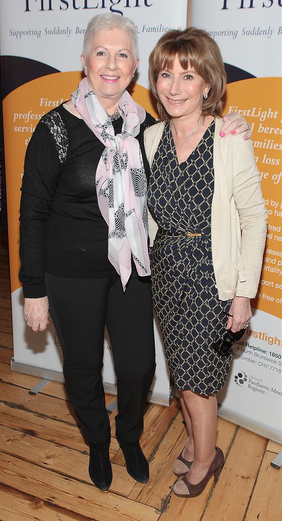 Anita Quinn and Helen Golden at Leigh Arnold's FirstLight Charity lunch at Fade Street Social ,Dublin.Pictures Brian McEvoy.