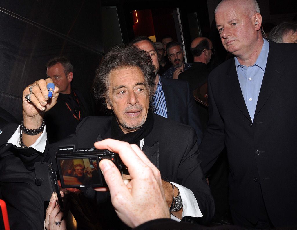 Hollywood actor Al Pacino,mobbed by fans as he left the stage door of the Bord Gais Energy Theatre after preforming his show An Evening with Pacino.


 WENN.com