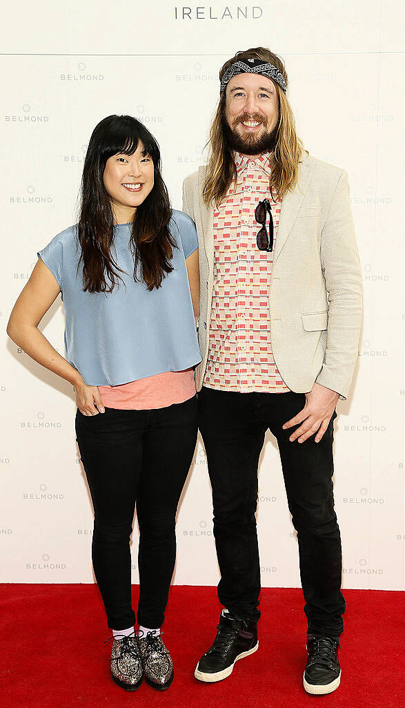 Zoe Wong and Paul Mahon at the launch of the Belmond Grand Hibernian Irish-based train at the National Gallery-photo Kieran Harnett