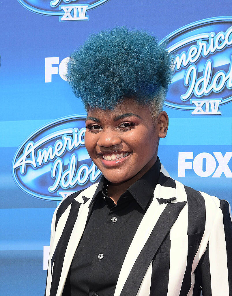 HOLLYWOOD, CA - MAY 13:  Tyanna Jones attends the "American Idol" XIV Grand Finale event at the Dolby Theatre on May 13, 2015 in Hollywood, California.  (Photo by Jason Kempin/Getty Images)