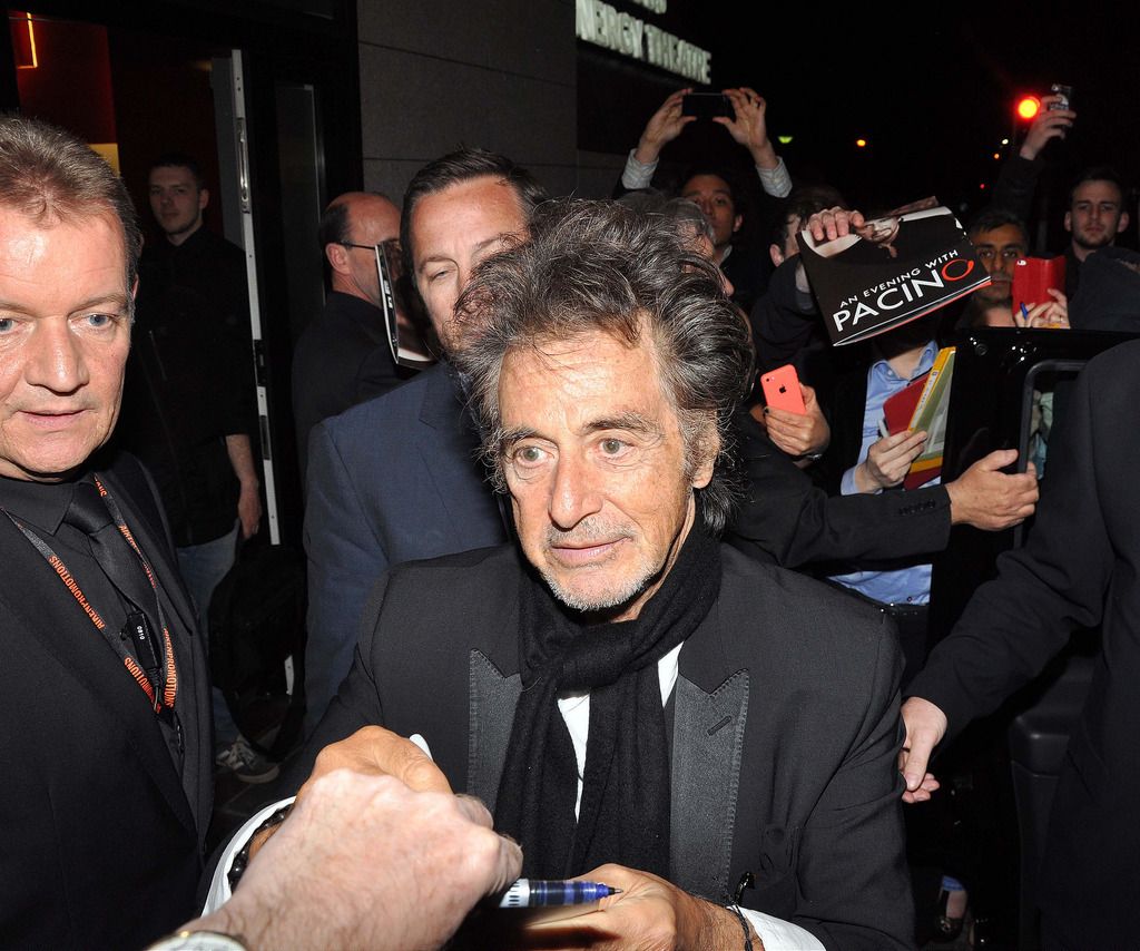 Hollywood actor Al Pacino,mobbed by fans as he left the stage door of the Bord Gais Energy Theatre after preforming his show An Evening with Pacino.


 WENN.com