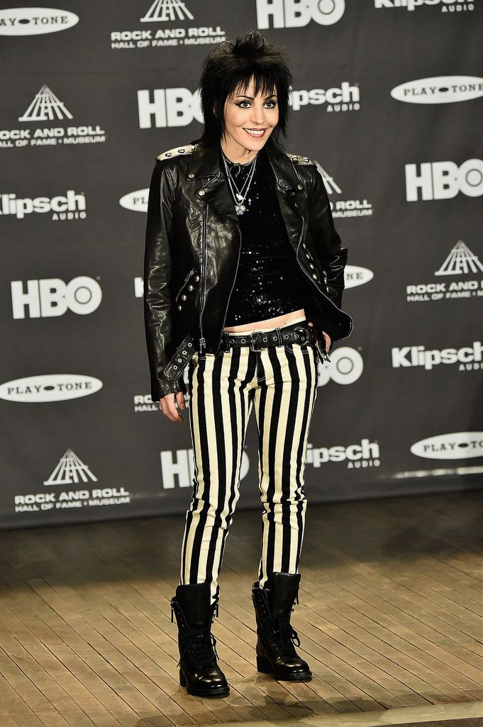 CLEVELAND, OH - APRIL 18:  Inductee Joan Jett of Joan Jett and The Blackhearts attends the 30th Annual Rock And Roll Hall Of Fame Induction Ceremony at Public Hall on April 18, 2015 in Cleveland, Ohio.  (Photo by Michael Loccisano/Getty Images)