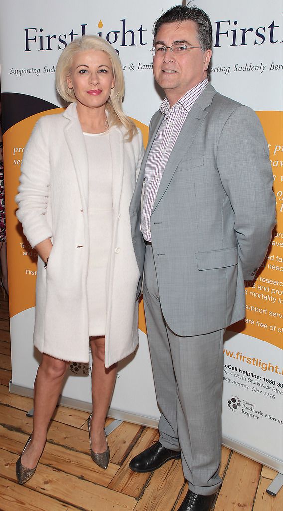 Sharon Bannerton and Peter Kenny at Leigh Arnold's FirstLight Charity lunch at Fade Street Social ,Dublin.Pictures Brian McEvoy.