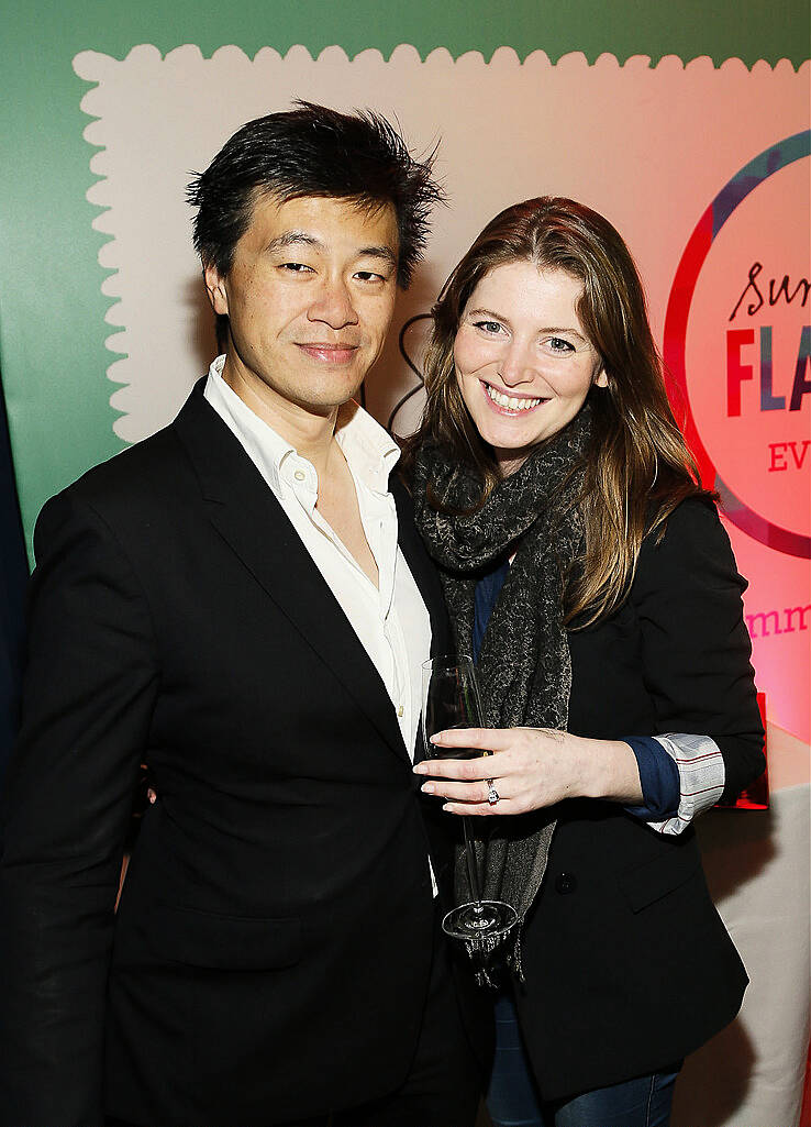 Kevin Hui and Miriam Atkins at the Marks & Spencer Summer of Flavour event in Ely PLace-photo Kieran Harnett