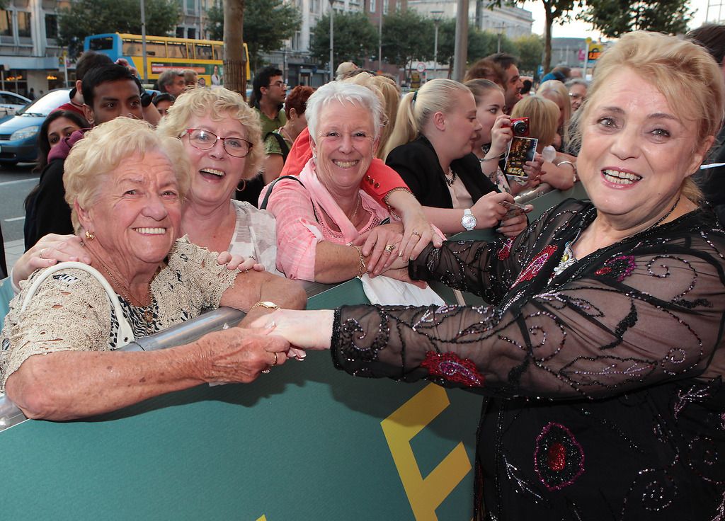 Christina Noble meets fans  at The Irish Gala Screening of NOBLE  at the Savoy Cinema on O'Connell Street, Dublin.Pictures:Brian McEvoy.