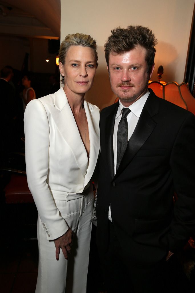 Robin Wright and Beau Willimon seen at the Netflix Celebration of the 66th Primetime Emmy Awards held at the Chateau Marmont on Monday, August 25, 2014, in Los Angeles. (Photo by Eric Charbonneau/Invision for Netflix]/AP Images)