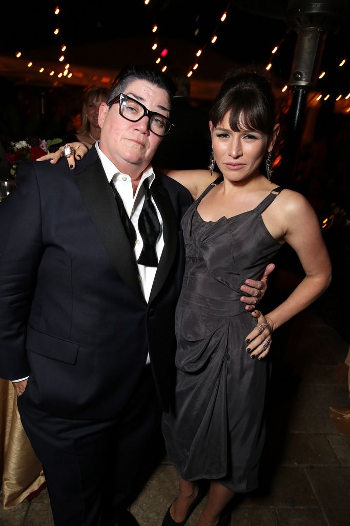 Lea DeLaria and  Yael Stoneseen at the Netflix Celebration of the 66th Primetime Emmy Awards held at the Chateau Marmont on Monday, August 25, 2014, in Los Angeles. (Photo by Eric Charbonneau/Invision for Netflix]/AP Images)