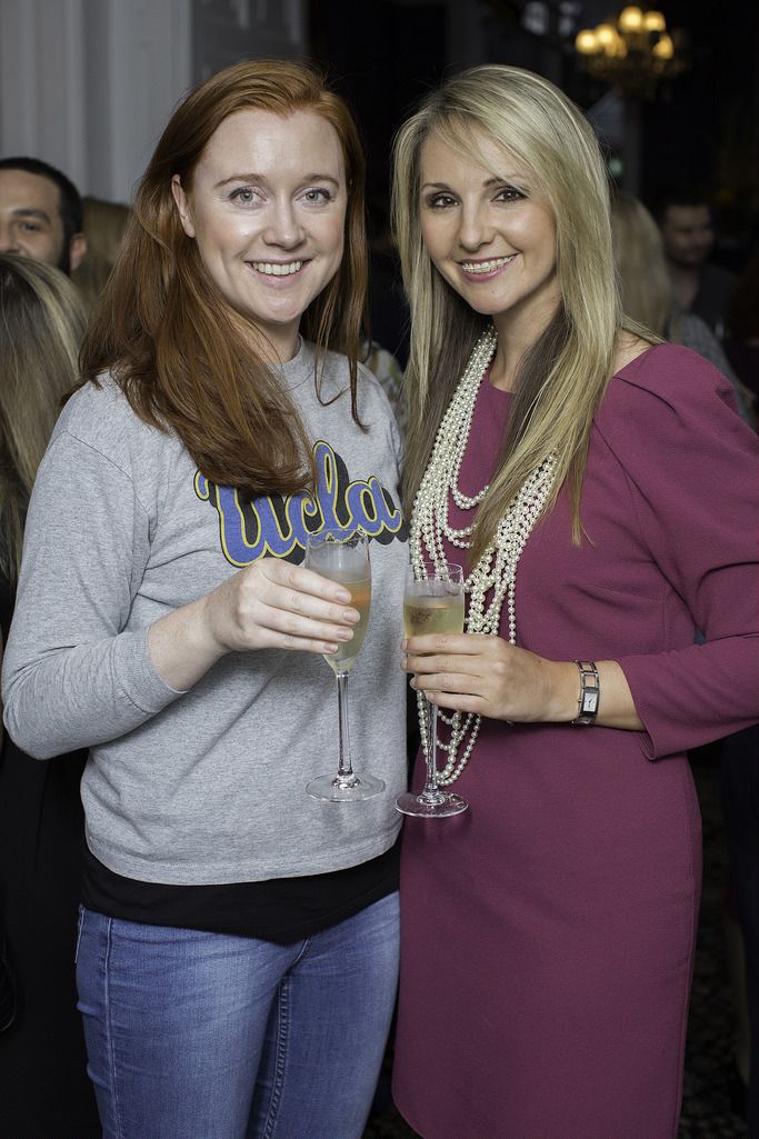 Michelle Oâ€™Brien & Niamh Wade pictured at the launch of the Cliff Town House Oyster Festival on Stephen's Green D2. Photo: Anthony Woods.