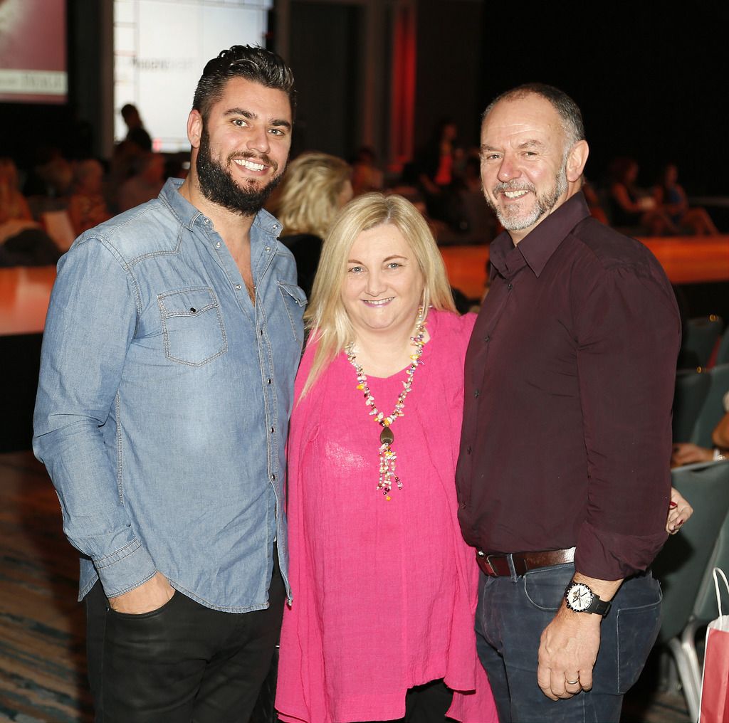 Roy Kennedy, Maeve O'Healy Harte and Liam Kennedy at the Wella Professionals TrendVision Award 2014 show at the DoubleTree by Hilton-photo Kieran Harnett