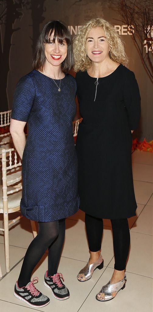 Jan Brierton and Carolyn Donnelly at the Dunnes Stores Autumn Winter Fashion Show in their Georges St Store-photo Kieran Harnett