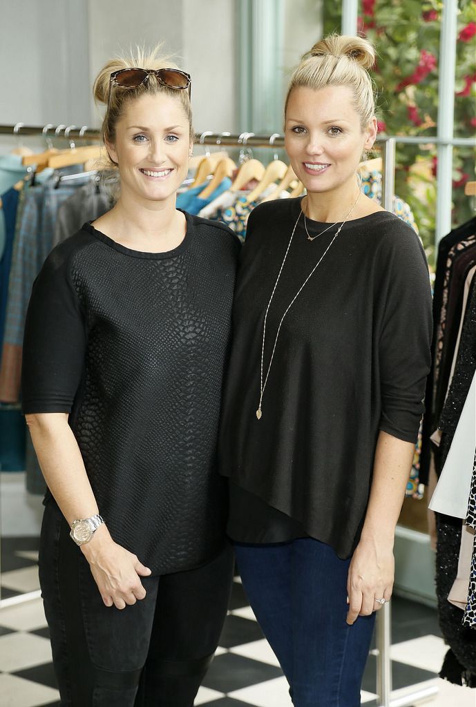 Michelle Field and Paula Callan at the launch of the Avoca Anthology Autumn Winter 2014 Collection in their Kilmacanogue store-photo Kieran Harnett