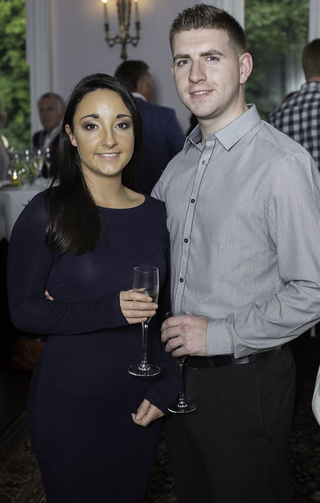 Katie Lawlor & Chris Ward pictured at the launch of the Cliff Town House Oyster Festival on Stephen's Green D2. Photo: Anthony Woods.