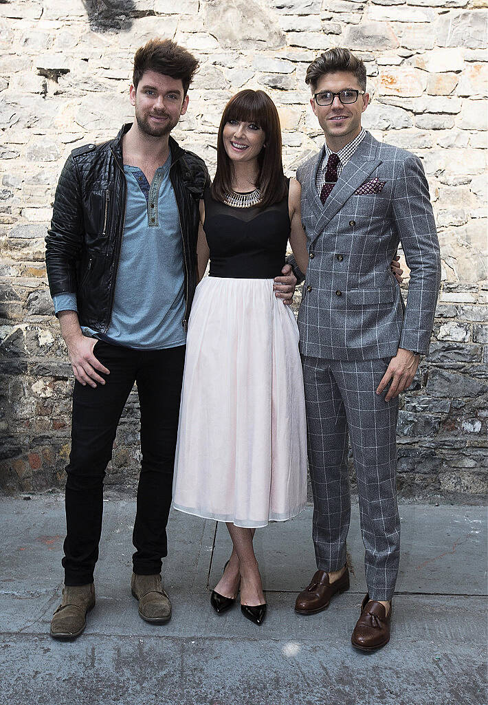 11/09/2014
Eoghan McDermott,  Jennifer McGuire and Darren Kennedy pictured at the RTÃ‰ Two New Season Launch in Gateway House, Capel Street. Picture Andres Poveda
