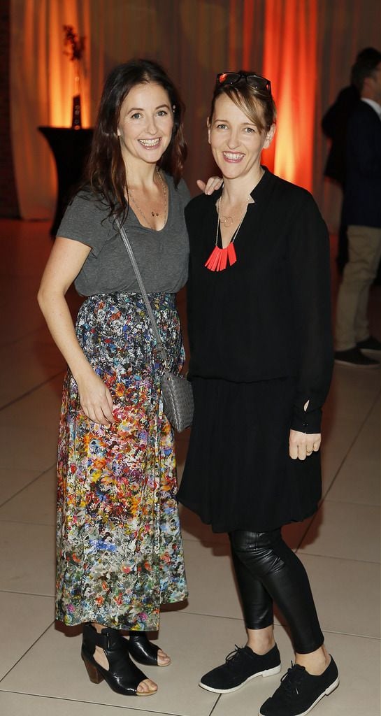 Leigh Tucker and Helen James at the Dunnes Stores Autumn Winter Fashion Show in their Georges St Store-photo Kieran Harnett