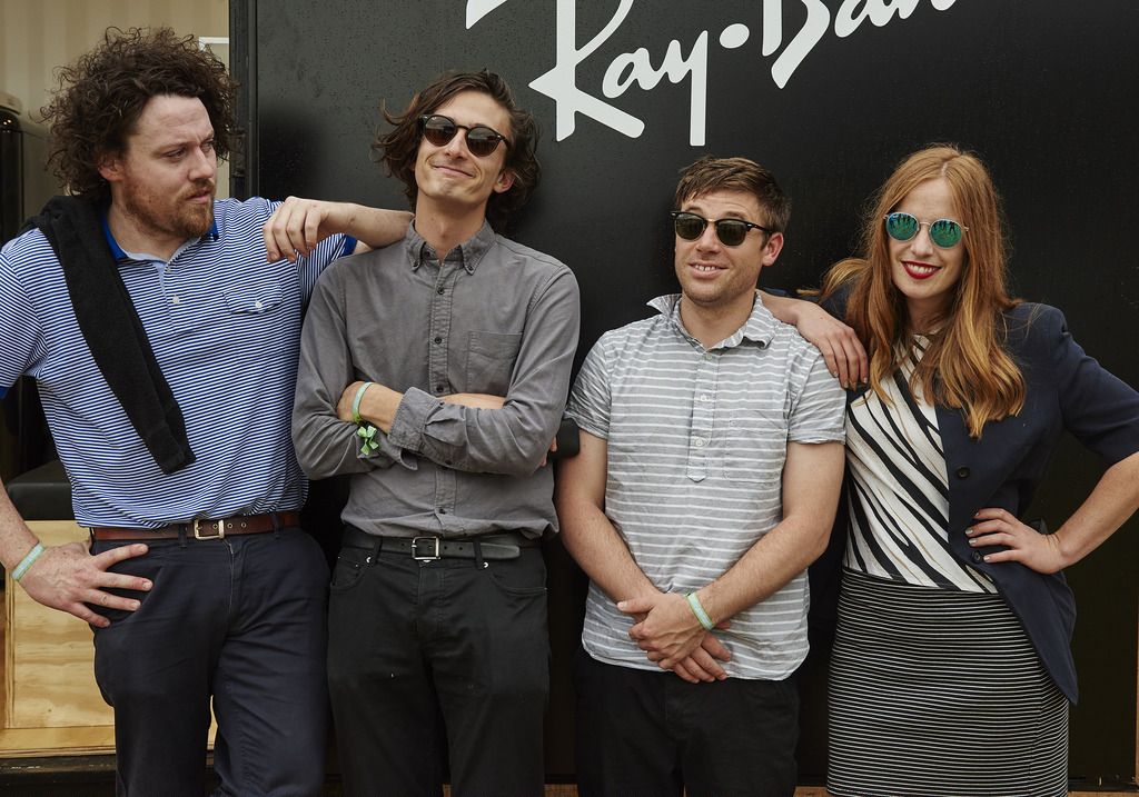 LONDON, UNITED KINGDOM - JUNE 20: In this handout image supplied by Ray-Ban, Metronomy pose at the Ray-Ban Rooms at Barclaycard Presents British Summer Time in Hyde Park on June 20, 2015 in London, United Kingdom. (Photo by Ray-Ban via Getty Images)
