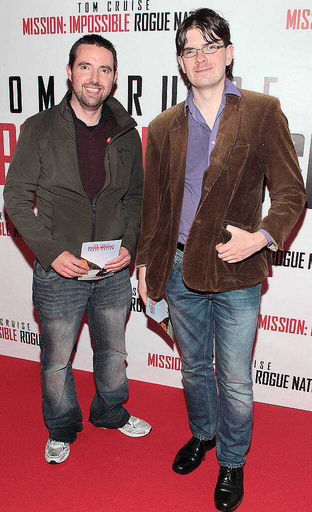 Cian Corrigan and Aidan Duffy  at the Irish Premiere screening of Mission Impossible Rogue Nation at The Savoy Cinema Dublin..Picture Brian McEvoy