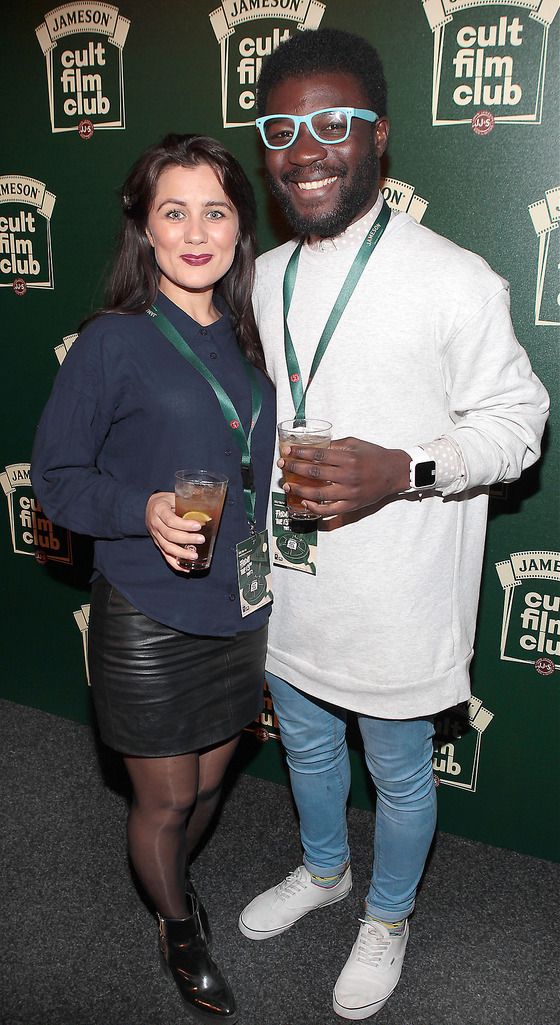 Carley Mulvaney and Timi Ogunyemi   at the Jameson Cult Film Club screening of Friday The 13th Part 2 at The Rds Dublin.Picture:Brian Mcevoy.No Repro fee for one use