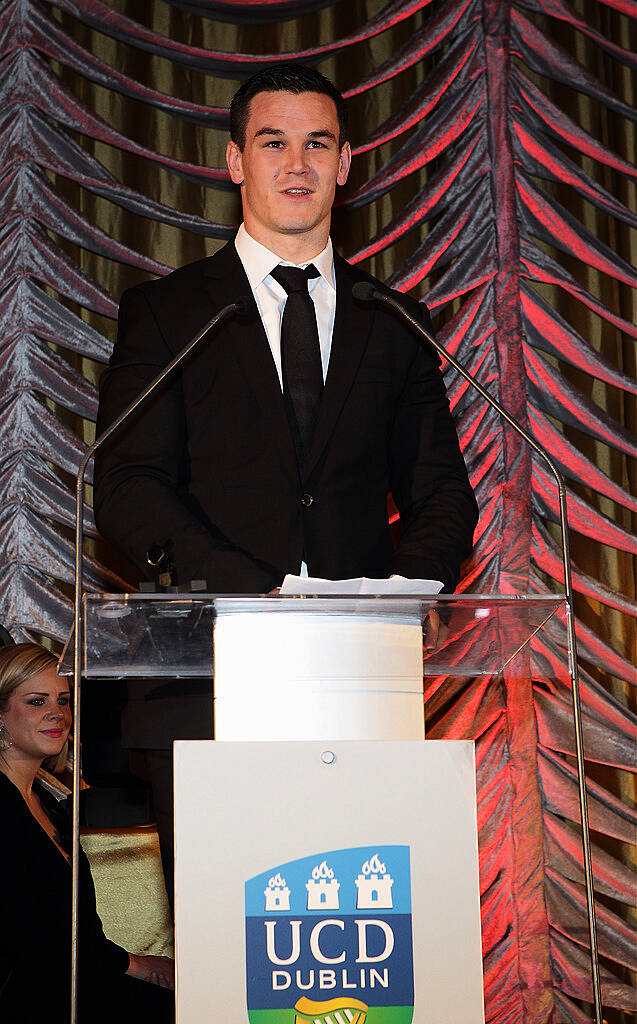 Jonathan Sexton at the UCD Foundation Day Alumni Awards at O Reilly Hall,UCD Dublin.Pictures :Brian McEvoy.
