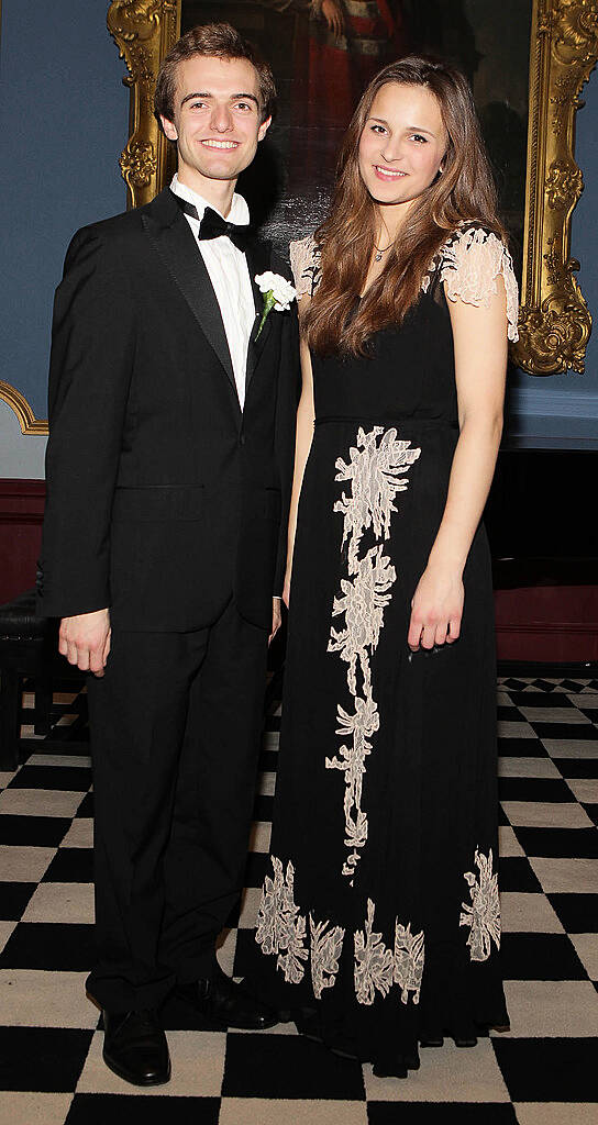 Adam McDonagh and Miriam Kaczor at the final of the Freemasons Young Musician of the Year 2014  at Freemason Hall ,Dublin..Pic:Brian McEvoy.