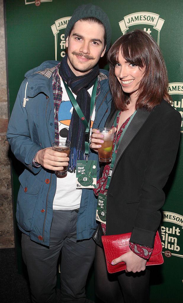 Yoseph Shenol and Ciara O Doherty   at the Jameson Cult Film Club screening of Friday The 13th Part 2 at The Rds Dublin.Picture:Brian Mcevoy.