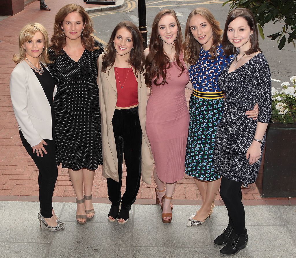 Red Rock actresses Desie McCormack,Andrea Irvine,India Mullen,Anne Skelly,Pandora McCormack and Jane McGrath  at The Westbury Hotel  when TV3s highlighted  its autumn schedule to the advertising industry. 

Pictures:Brian McEvoy