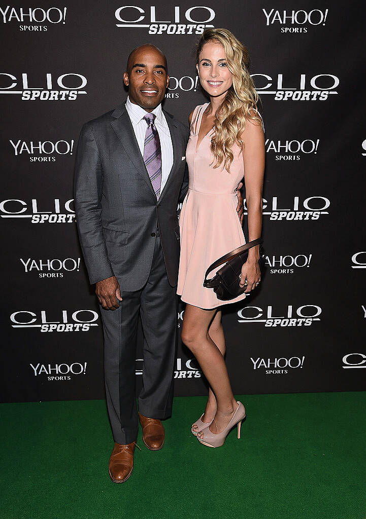 NEW YORK, NY - JULY 08:  Tiki Barber and Traci Lynn Johnson attend the 2015 CLIO Sports Awards at Cipriani 42nd Street on July 8, 2015 in New York City.  (Photo by Jamie McCarthy/Getty Images for CLIO Sports Awards)